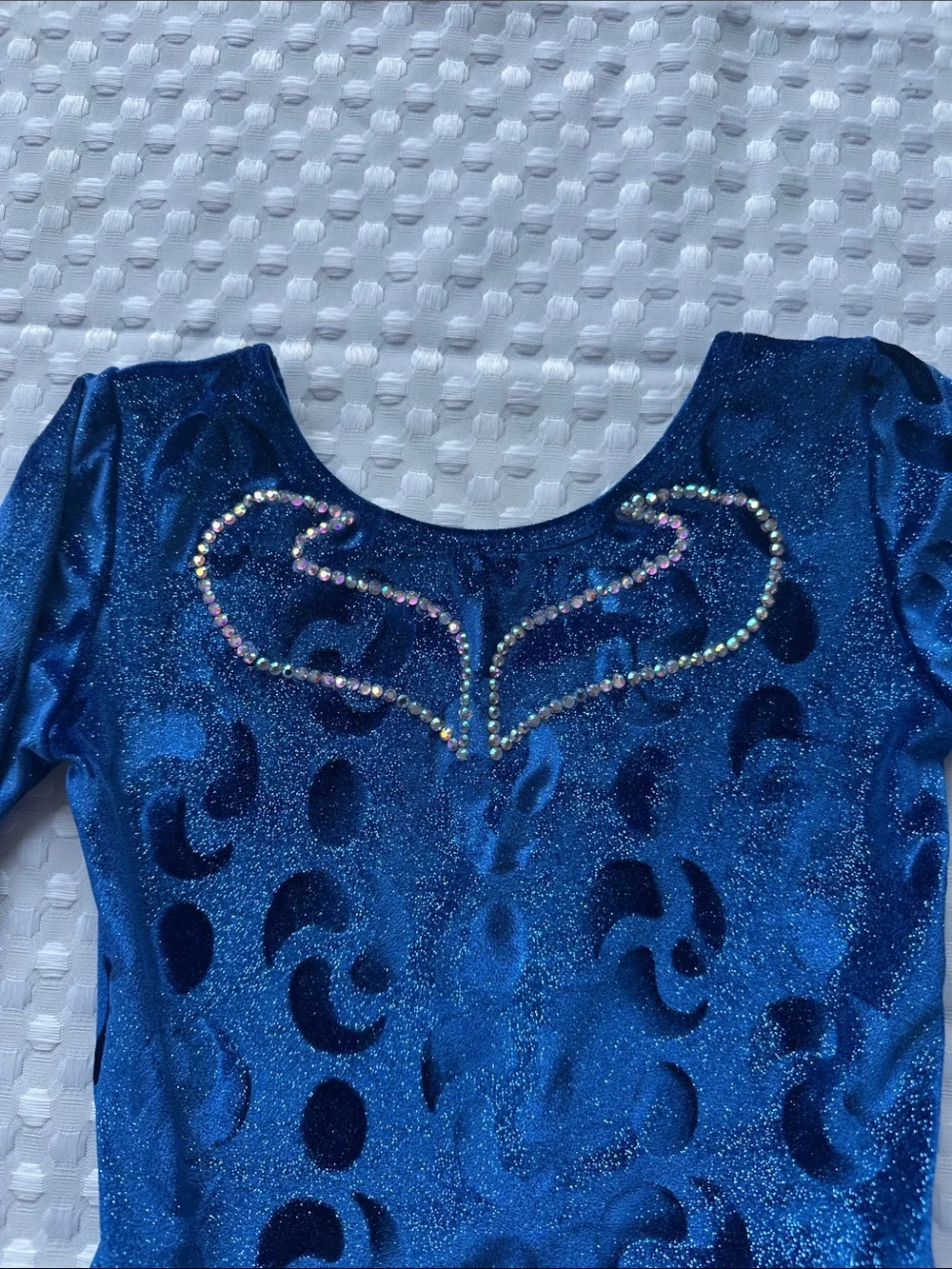 Girls' Blue Sparkle Ice Skating Dress Small